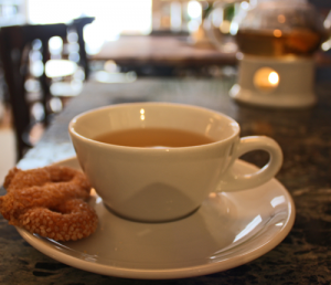 Osmanthus tea with biscuit